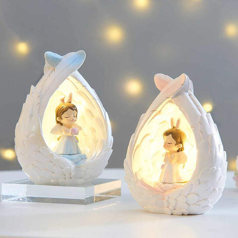 Cute Angel Fairy White Lamp TheQuirkyQuest