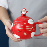 3D Christmas Mug With Lid and Santa Spoon TheQuirkyQuest