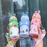 Cute Bunny Insulated Stainless Steel Bottle 500ml TheQuirkyQuest