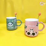 Cute Panda Mug With Lid And Spoon TheQuirkyQuest