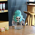 Cute Panda Bottle with Straw TheQuirkyQuest