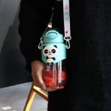 Cute Panda Bottle with Straw TheQuirkyQuest