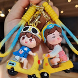 Cute Couple on Bike Keychain (Set of 2) TheQuirkyQuest