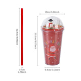 Christmas Frosty Sipper Bottle with Straw TheQuirkyQuest