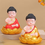 Buddha Monk Solar Powered Bobblehead with Lotus Base TheQuirkyQuest