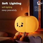 Cute Pumpkin Touch Silicone Lamp (USB rechargeable) TheQuirkyQuest