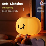 Cute Pumpkin Touch Silicone Lamp (USB rechargeable) TheQuirkyQuest