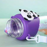 Cute Panda Bottle with Straw TheQuirkyQuest