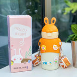 Cute Bunny Insulated Stainless Steel Bottle 500ml TheQuirkyQuest