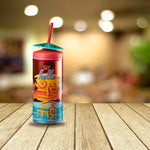Cool Summer Vibes Sipper with Straw (Umbrella Design) TheQuirkyQuest