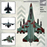 Stylish Camo Fighter Jet Miniature Keychain + Pull Back Toy TheQuirkyQuest