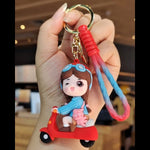 Cute Couple on Bike Keychain (Set of 2) TheQuirkyQuest