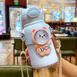 Cute Animal Shape Insulated Vacuum Flask Water Bottle TheQuirkyQuest