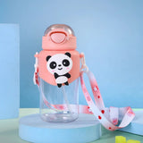 Cute Panda Bottle with Straw TheQuirkyQuest