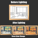 LED Wall Art Painting - Home Décor Wooden Frame Lamp (3 Colours) TheQuirkyQuest