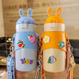 Cute Bunny Insulated Stainless Steel Bottle 500ml TheQuirkyQuest