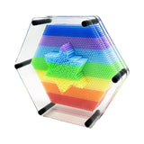 3D Pin Art Intellectual Fun Toy (Hexagon Shape) TheQuirkyQuest