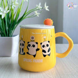 Cute Panda Mug With Lid And Spoon TheQuirkyQuest