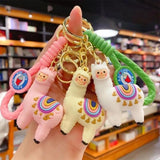 Cute Alpaca Llama Keychains with Strap TheQuirkyQuest