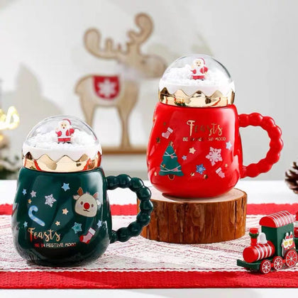 Christmas Mug With Lid TheQuirkyQuest