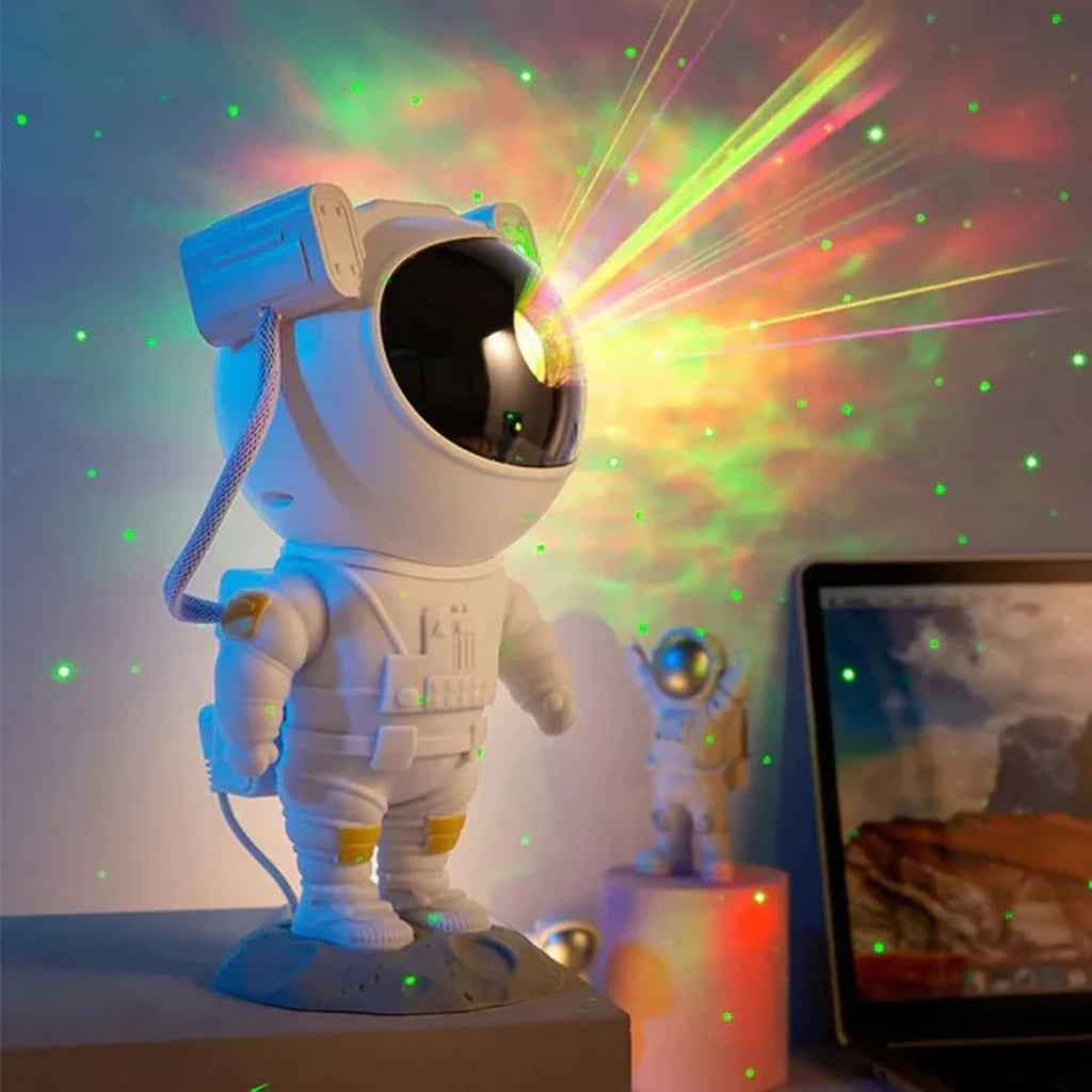Galaxy Night Light Star Projector Astronaut With Keychain 
