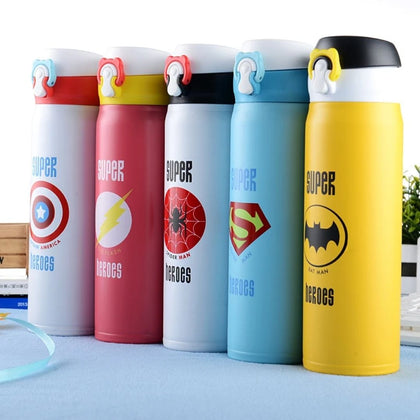 Super Hero Water Bottle (500 ML) TheQuirkyQuest