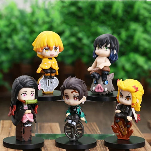 Demon Slayer Chibi Sitting Figures - Set Of 5 TheQuirkyQuest