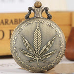 Leaf Pocket Watch - Quartz Keychain TheQuirkyQuest