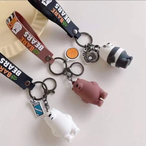 We Bare Bear Keychains (Set of 3) TheQuirkyQuest