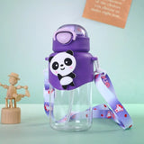 Cute Panda Bottle with Straw TheQuirkyQuest