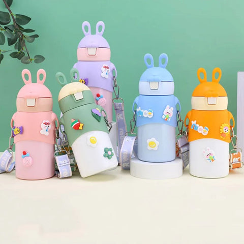 Cute Bunny Insulated Stainless Steel Bottle 500ml TheQuirkyQuest