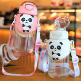 Cute Panda Bottle with Straw TheQuirkyQuest