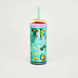 Cool Summer Vibes Sipper with Straw (Umbrella Design) TheQuirkyQuest