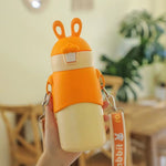 Cute Bunny Insulated Stainless Steel Bottle 500ml TheQuirkyQuest