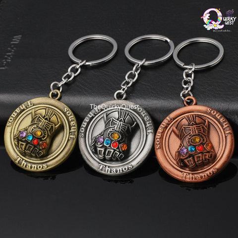 Thanos Gauntlet Rotating Keychain TheQuirkyQuest