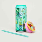 Cool Summer Vibes Sipper with Straw (Umbrella Design) TheQuirkyQuest