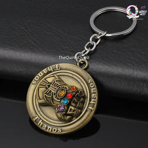 Thanos Gauntlet Rotating Keychain TheQuirkyQuest