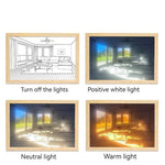 LED Wall Art Painting - Home Décor Wooden Frame Lamp (3 Colours) TheQuirkyQuest