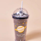 Astronaut Space Themed Water Sipper with Straw TheQuirkyQuest