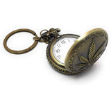 Leaf Pocket Watch - Quartz Keychain TheQuirkyQuest