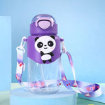 Cute Panda Bottle with Straw TheQuirkyQuest