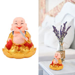 Laughing Buddha Solar Powered Bobblehead with Lotus Base TheQuirkyQuest