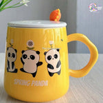 Cute Panda Mug With Lid And Spoon TheQuirkyQuest