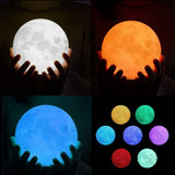 Multicolour Moon Lamp with Stand TheQuirkyQuest