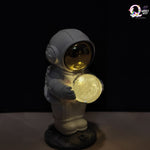 Astronaut with the Galaxy Crystal Ball - Night Lamp TheQuirkyQuest