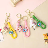 Cute Alpaca Llama Keychains with Strap TheQuirkyQuest