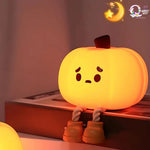 Cute Pumpkin Touch Silicone Lamp (USB rechargeable) TheQuirkyQuest