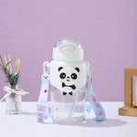 Cute Panda Bottle with Straw TheQuirkyQuest