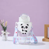 Cute Panda Bottle with Straw TheQuirkyQuest