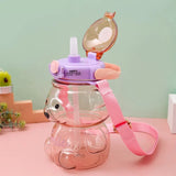 Teddy Bear Water Bottle With Straw (1000 ml) TheQuirkyQuest